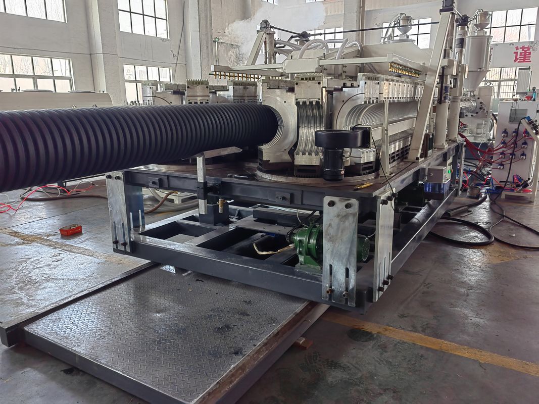 HDPE Double Wall Corrugated Pipe Extrusion Line dengan Sistem Intermeshing Lengkap