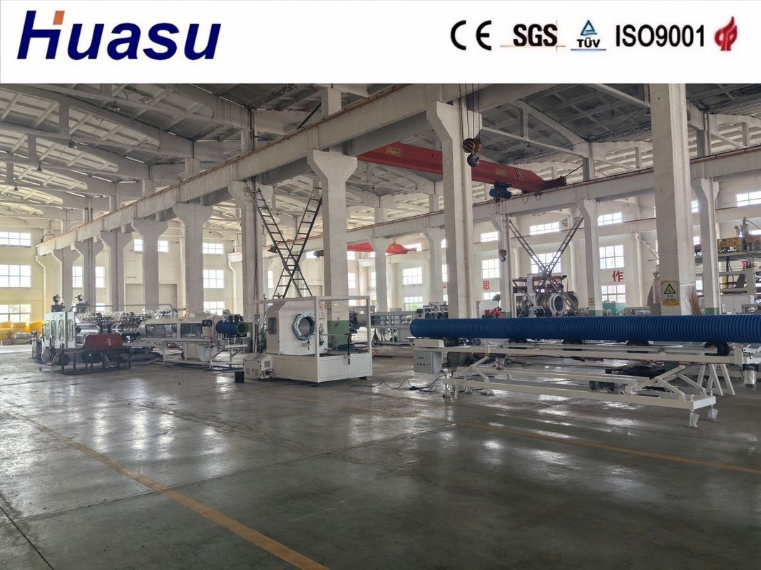 Lini Produksi Pipa Bergelombang PP 32-1600mm Kontrol PLC