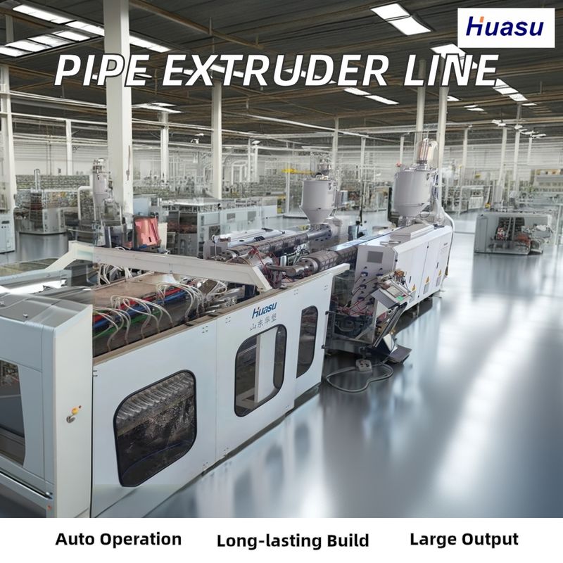 Garis Ekstrusi Pipa Bergelombang PVC Kapasitas 500-2000Kg/jam untuk Drainase Limbah