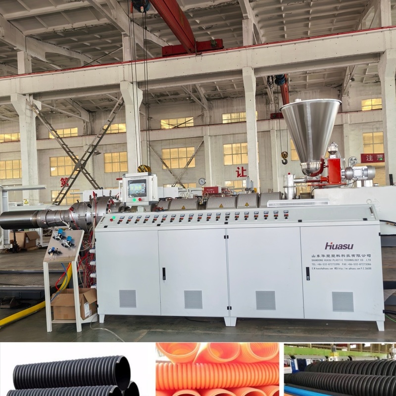 Double Wall Corrugated Pipe Extrusion Line with 800mm 1200mm Pipe Diameter Customizable Waveform Schemes and Automatic DWC Cutter