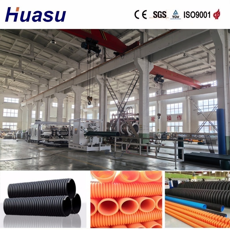 Struktur Horizontal Plastik Pipe Extrusion Line dengan Kelas Otomatis Penuh dan Output Max Disesuaikan