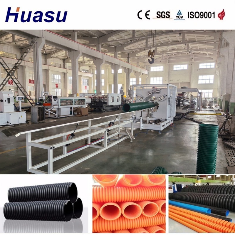 Struktur Horizontal Plastik Pipe Extrusion Line dengan Kelas Otomatis Penuh dan Output Max Disesuaikan