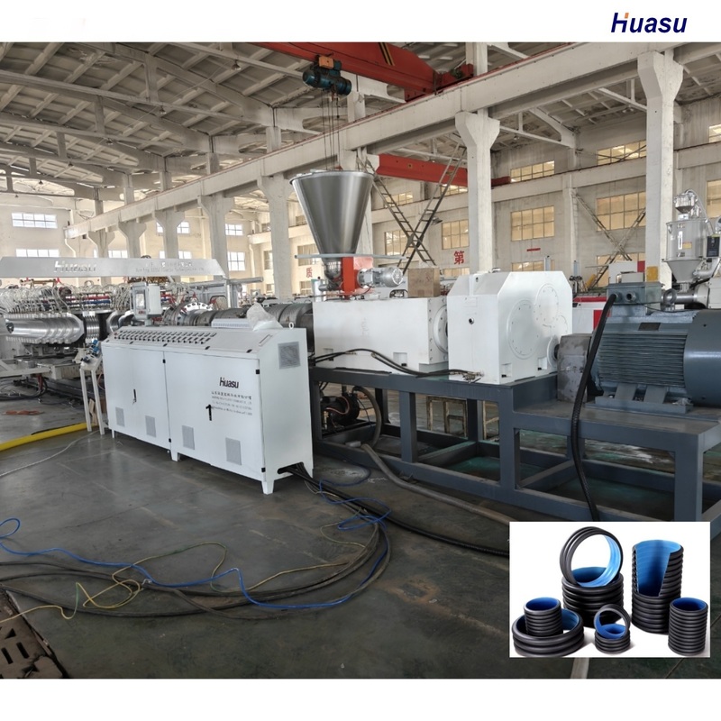 Mesin ekstrusi pipa bergelombang plastik efisiensi tinggi dengan sistem kontrol PLC
