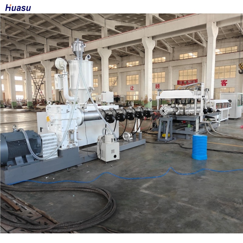 Lini Ekstrusi Pipa DWC Otomatis dengan Inverter Siemens dan Relay Omron untuk Produksi Pipa Bergelombang 75-250mm