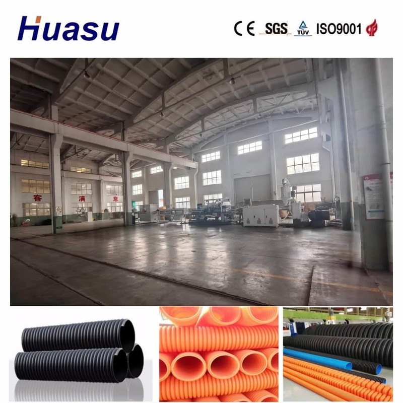 32-1600mm Single Wall Corrugated Pipe Extrusion Line dengan output 60-2000kg/jam dan produktivitas tinggi