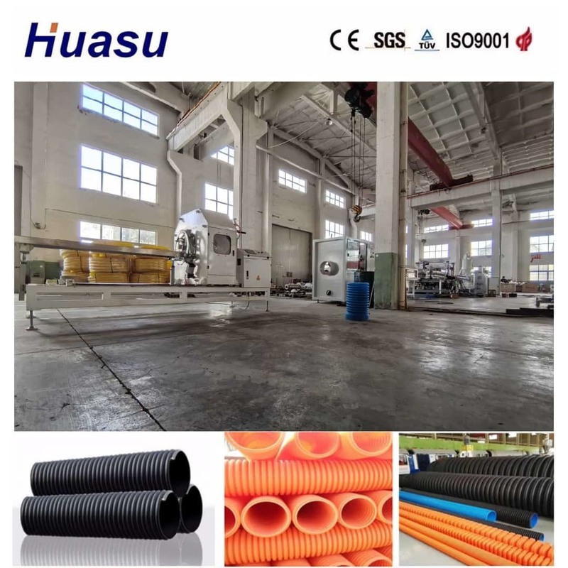 Produksi tinggi hemat energi Single Wall Corrugated Pipe Extrusion Line dengan harga yang kompetitif