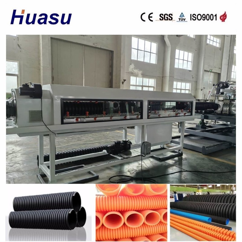 Full Intermeshing Engagement System Single Wall Corrugated Pipe Extrusion Line dengan LY12 Aviation Aluminium Alloy dan Harga yang Kompetitif