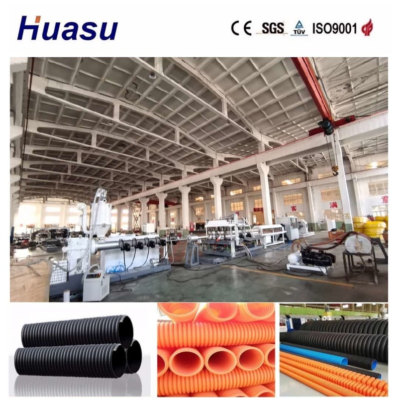 Otomatis Dan Komputerisasi Single Wall Corrugated Pipe Extrusion Line Dengan PLC Remote Control Dan 60-2000kg/h Kapasitas