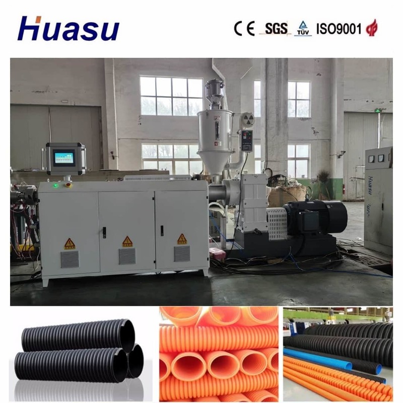 Harga yang kompetitif hemat energi PVC PE MPP PA HDPE Single Wall Corrugated Pipe Extrusion Line untuk 32mm-1600mm Pipe Diameter Range