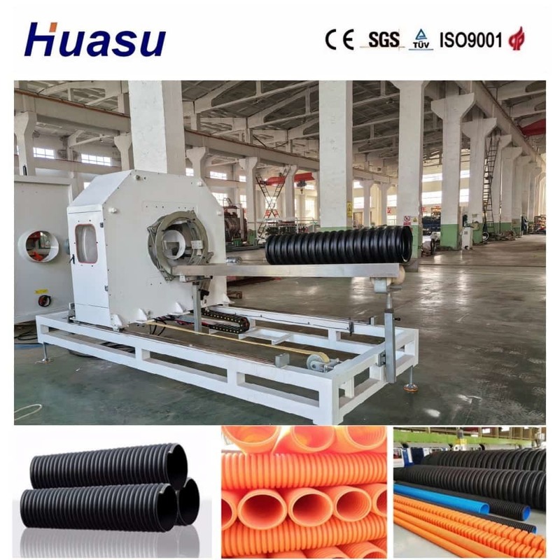 32mm-1600mm Pipe Diameter Range Single Wall Corrugated Pipe Extrusion Line dengan Kapasitas 60-2000kg/h dan Kontrol Komputerisasi Otomatis