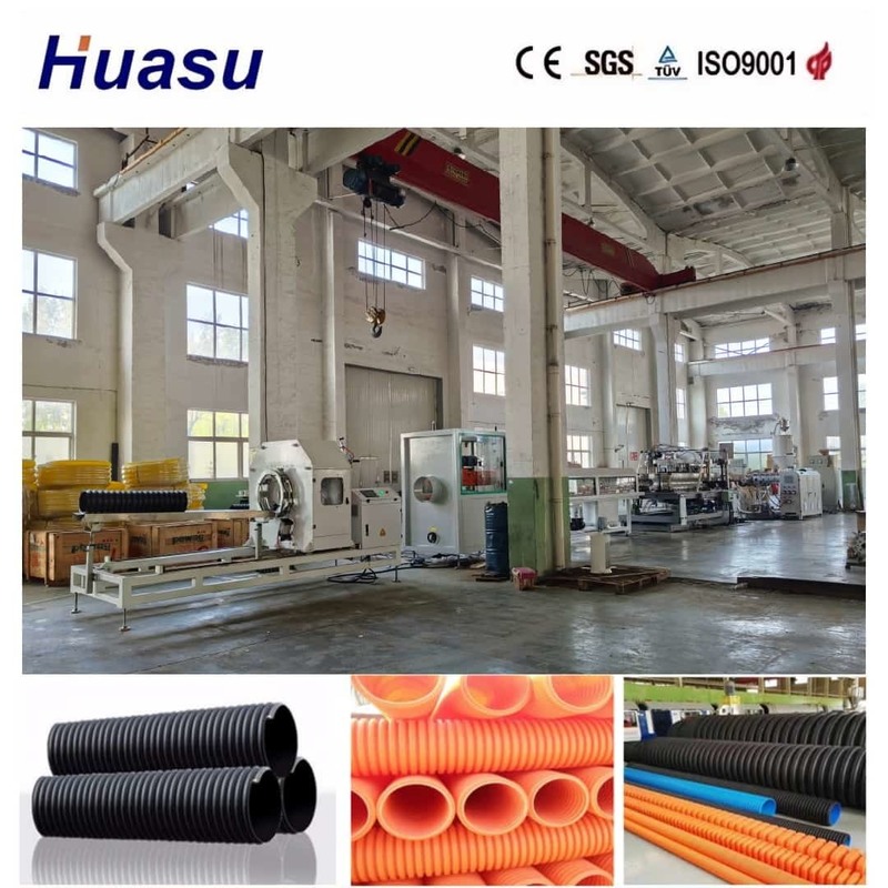 Harga yang kompetitif hemat energi PVC PE MPP PA HDPE Single Wall Corrugated Pipe Extrusion Line untuk 32mm-1600mm Pipe Diameter Range