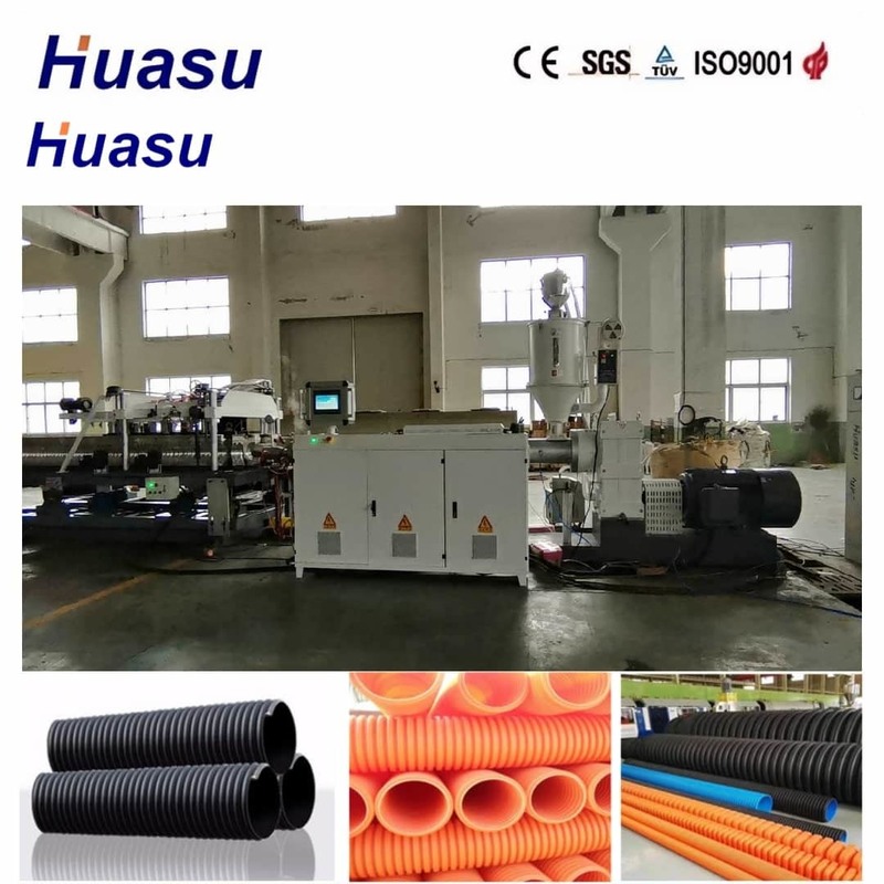 Single Wall Corrugated Pipe Extrusion Line dengan 60-2000kg/h Kapasitas untuk Pipa 32mm-1600mm dan Produktivitas Tinggi