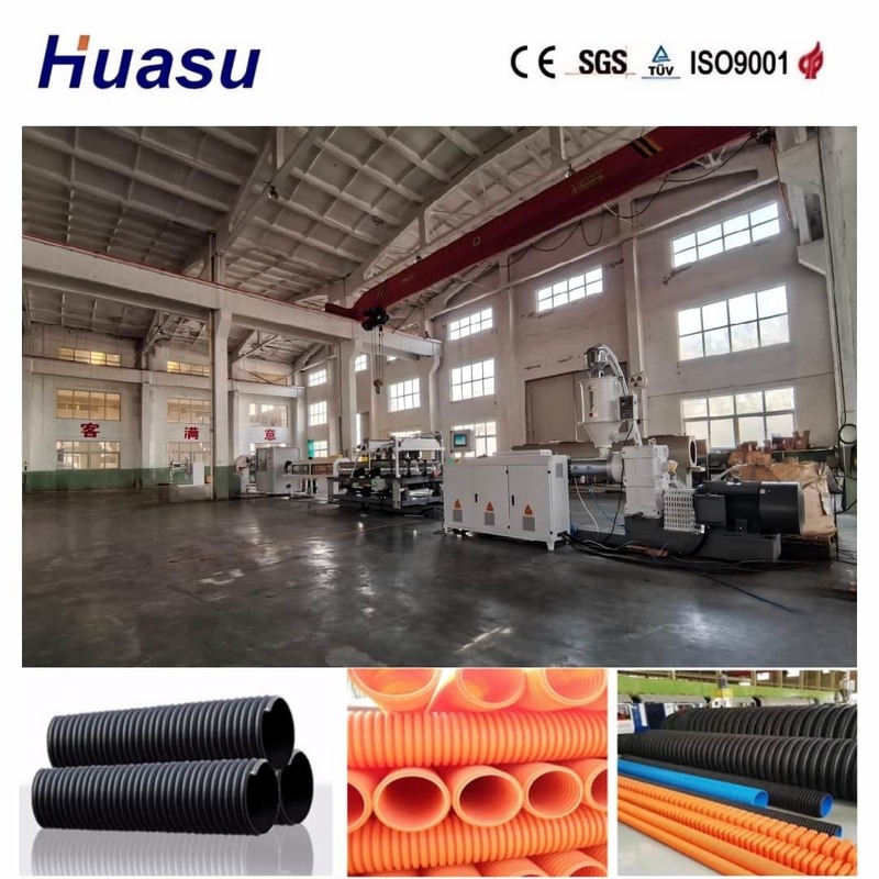 Single Wall Corrugated Pipe Extrusion Line dengan Online Belling Solusi Waveform yang dapat disesuaikan dan LY12 Aviation Aluminium