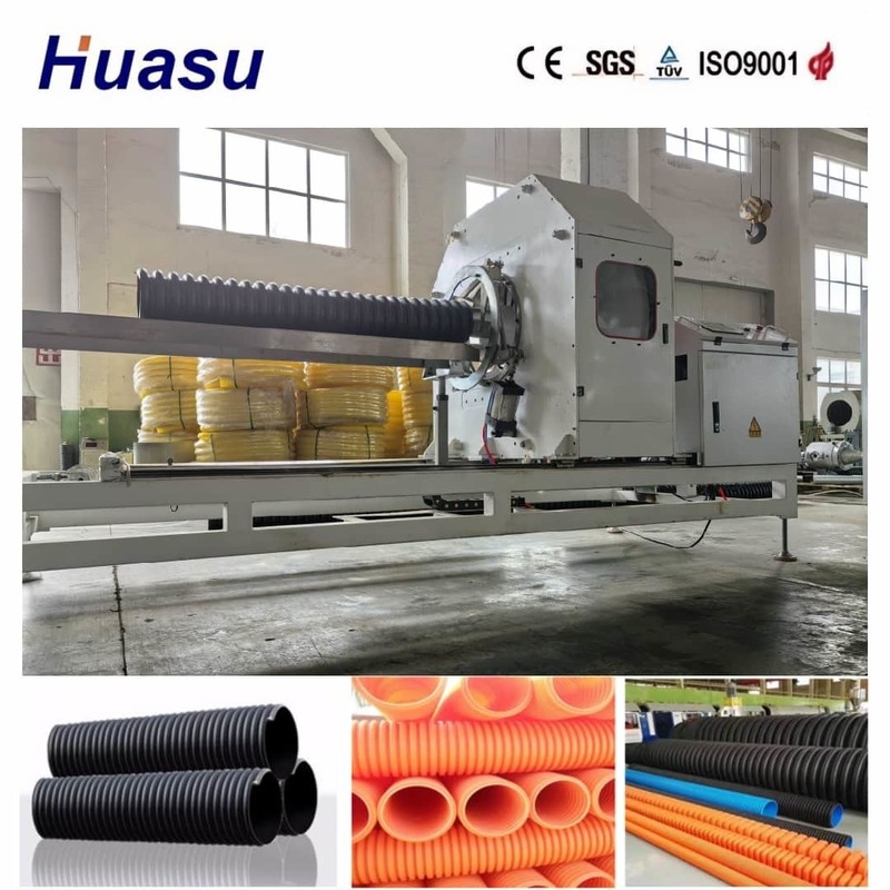 Full Intermeshing Engagement System Single Wall Corrugated Pipe Extrusion Line dengan LY12 Aviation Aluminium Alloy dan Harga yang Kompetitif