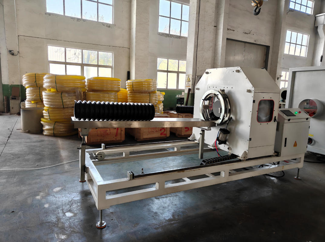 Integral Type Extruder Double Wall Corrugated Pipe Extrusion Line dengan Diameter Sekrup 75mm-315mm dan Sekrup Barel HV>740