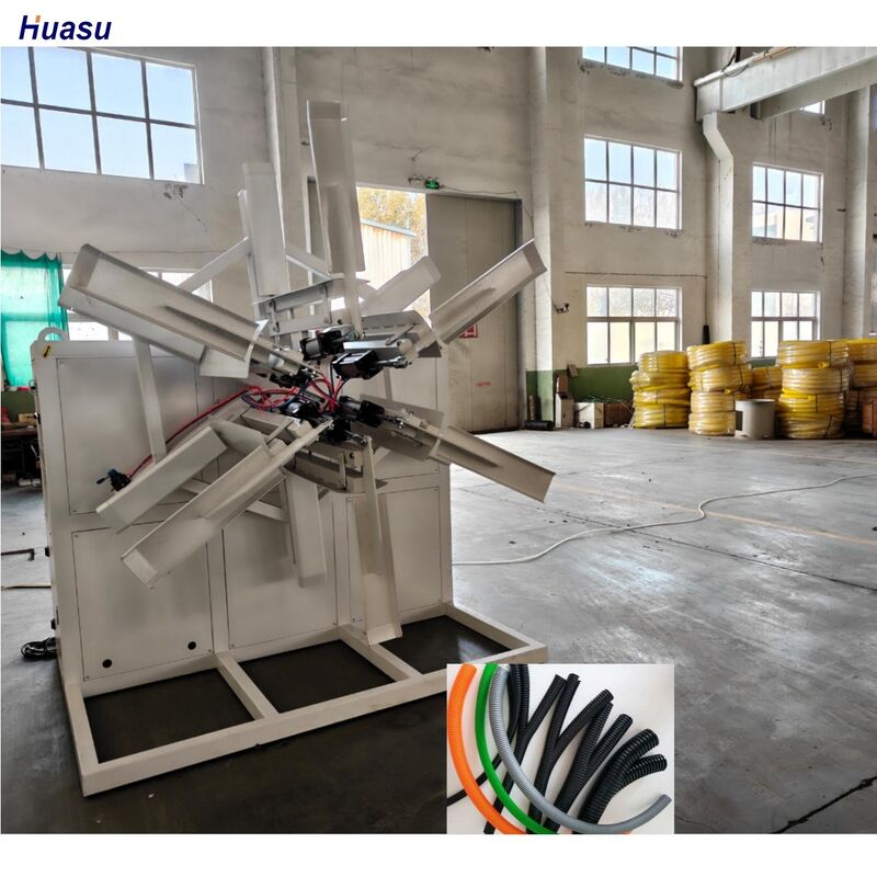 Garis ekstrusi pipa bergelombang dinding ganda dengan motor AC Siemens, rasio sekrup 33:1, dan sistem pendinginan air