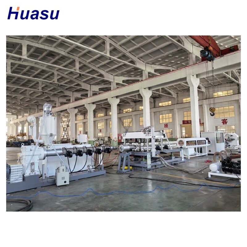 32mm-1600mm Pipe Diameter Range Kabel Perlindungan Pipe Extrusion Line dengan PLC Control Touch Screen Interface dan Nitriding Perawatan Sekrup