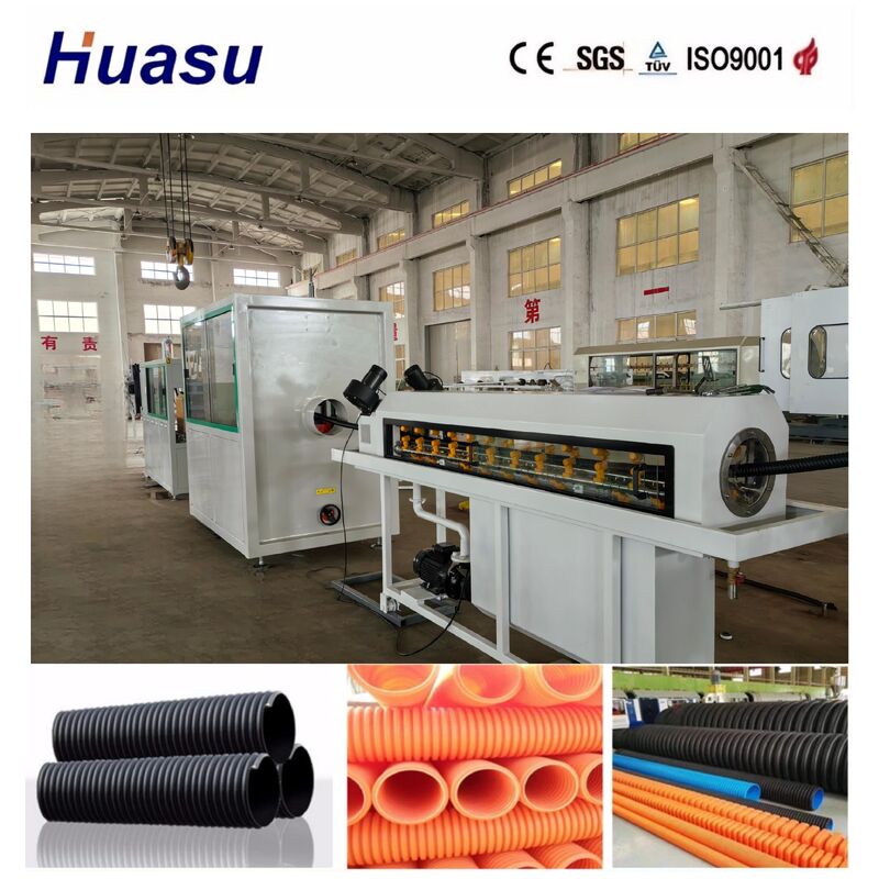 High Automation PLC Control Cable Protection Pipe Extrusion Line untuk Produksi Pipe ID Corrugated Pipe 32mm-1600mm