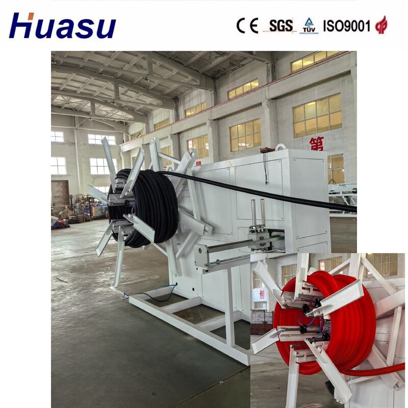 Lini Ekstrusi Pipa Bergelombang Dinding Tunggal yang Dikendalikan PLC untuk Rentang Pipa 32-1600mm dengan Produktivitas Tinggi