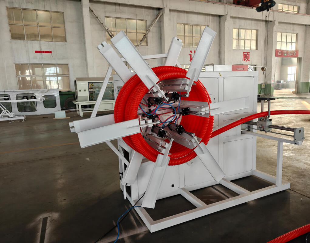 Integral Type Extruder Double Wall Corrugated Pipe Extrusion Line dengan Siemens Electric dan Kapasitas Produksi 100kg/h - 2000kg/h