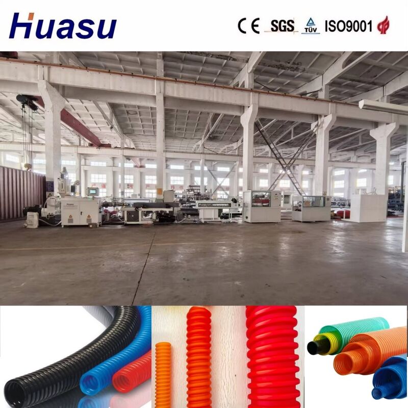 32-1600mm Single Wall Corrugated Pipe Extrusion Line dengan metode pendinginan air dan stabilitas tinggi untuk PVC PE MPP PA HDPE