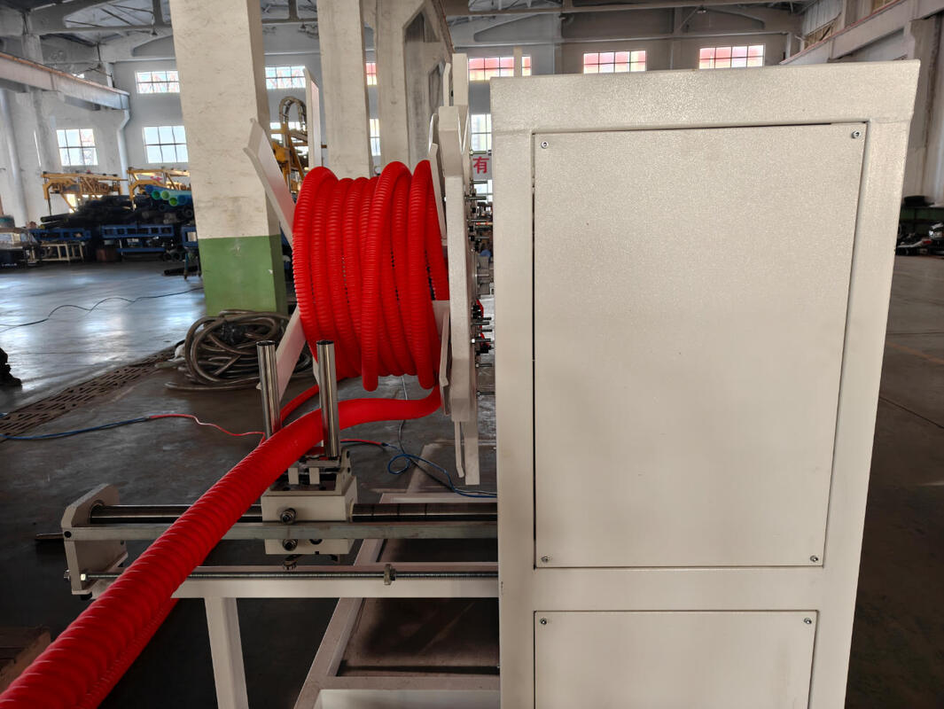 Garis ekstrusi pipa bergelombang dinding ganda dengan bahan gir 20CrMnTi dan bagian listrik merek Siemens dengan sekrup barel HV>740