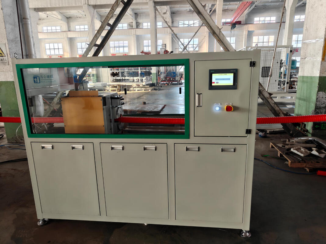 Mesin ekstrusi pipa bergelombang dinding ganda dengan HV740 Barrel Screw Siemens Frequency Controller dan bahan Gear 20CrMnTi