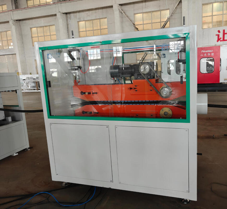 Garis ekstrusi pipa bergelombang dinding ganda dengan bagian listrik utama Siemens, bahan gigi 20CrMnTi dan sekrup barel HV>740