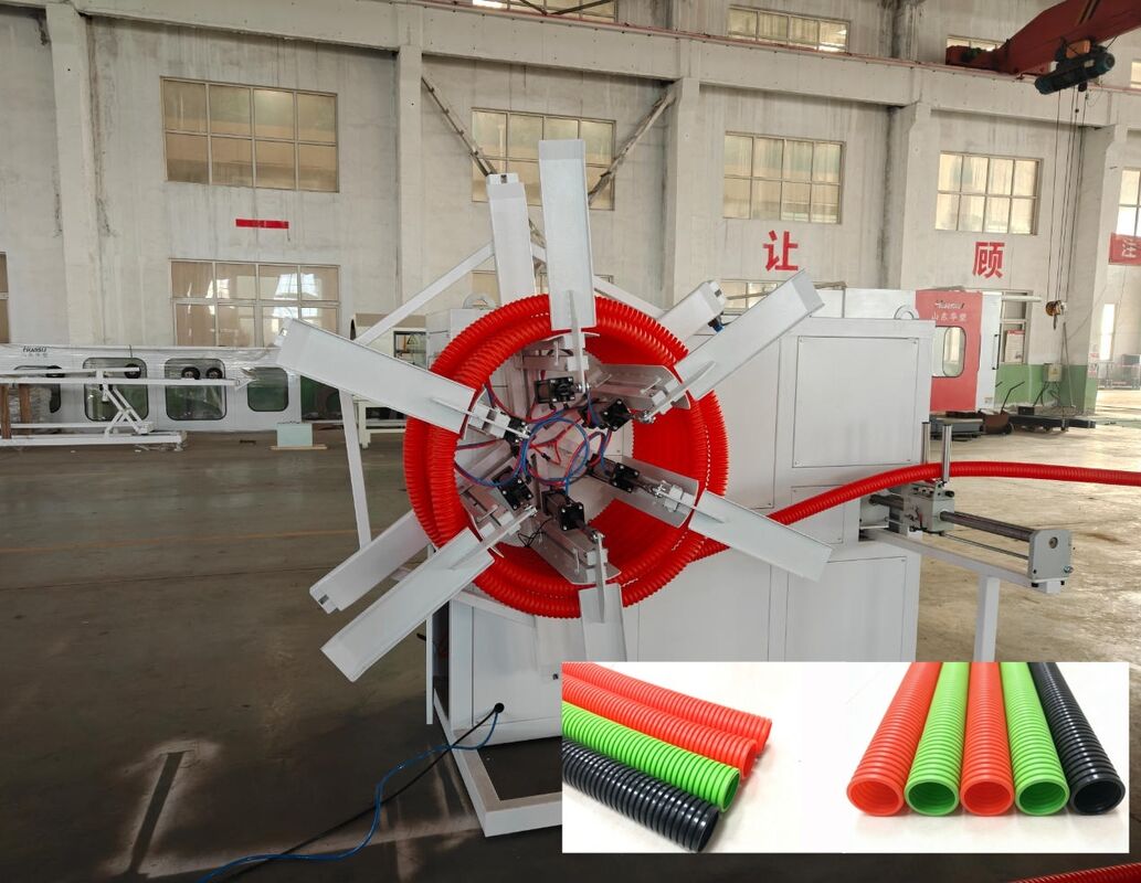 Single Wall Corrugated Pipe Extrusion Line dengan PLC Control High Quality Steel Water Sleeve dan Siemens/Schneider Main Electrics