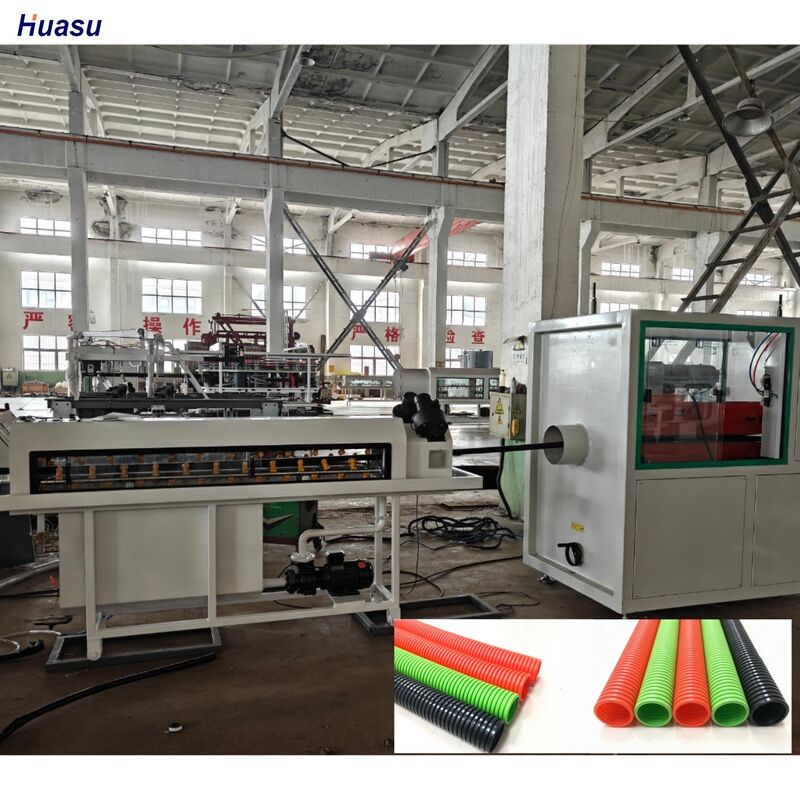Single Wall Corrugated Pipe Extrusion Line dengan Siemens Schneider Main Electrics, 38CrMoAlA Barrel Material, dan PLC Remote Control
