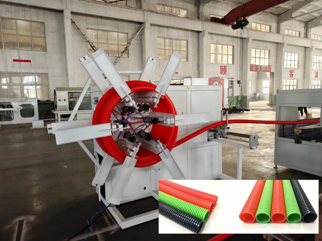 Single Wall Corrugated Pipe Extrusion Line dengan remote control PLC dan High Quality Steel Water Sleeve Featuring Siemens/Schneider Main Electrics