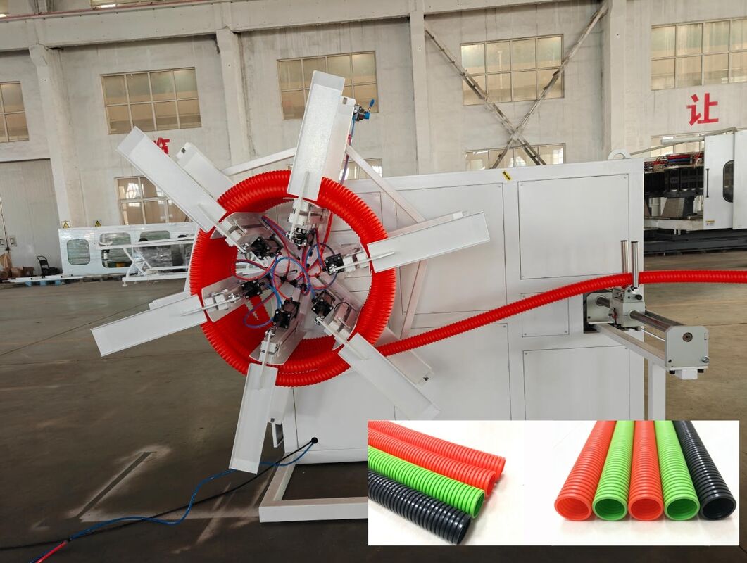 Jalur Ekstrusi Pipa Bergelombang Dinding Tunggal dengan Material Barel 38CrMoAlA dan Elektrik Utama Siemens Schneider dengan Kontrol Jarak Jauh PLC