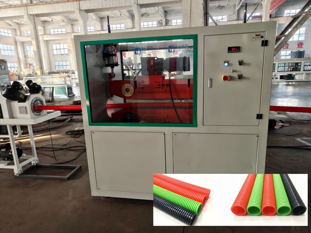 Jalur Ekstrusi Pipa Bergelombang Dinding Tunggal dengan Material Barel 38CrMoAlA dan Elektrik Utama Siemens Schneider dengan Kontrol Jarak Jauh PLC