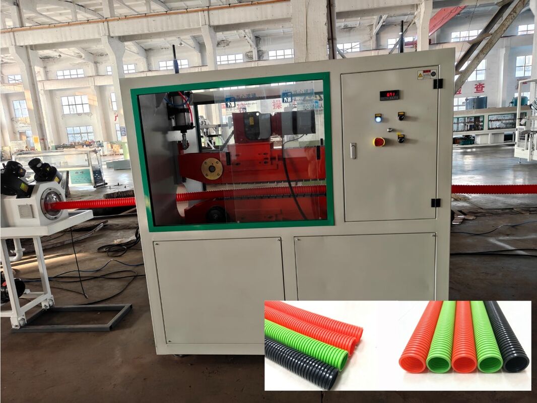 Jalur Ekstrusi Pipa Bergelombang Dinding Tunggal dengan Kontrol Jarak Jauh PLC Siemens Schneider dan Material Barel 38CrMoAlA