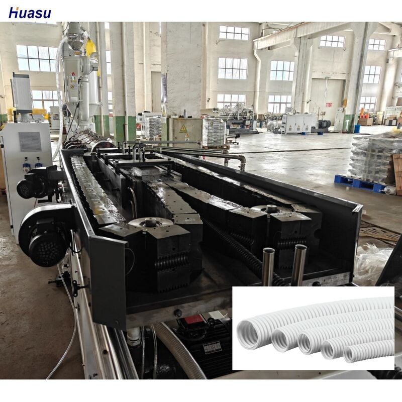 Lini produksi pipa bergelombang otomatis dengan masa garansi 1 tahun menyediakan proses ekstrusi pipa dan daya tahan jangka panjang