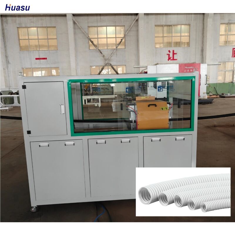 Peralatan Lini Produksi Pipa Bergelombang HDPE Mendukung Berbagai Aplikasi Ekstrusi Pipa Plastik