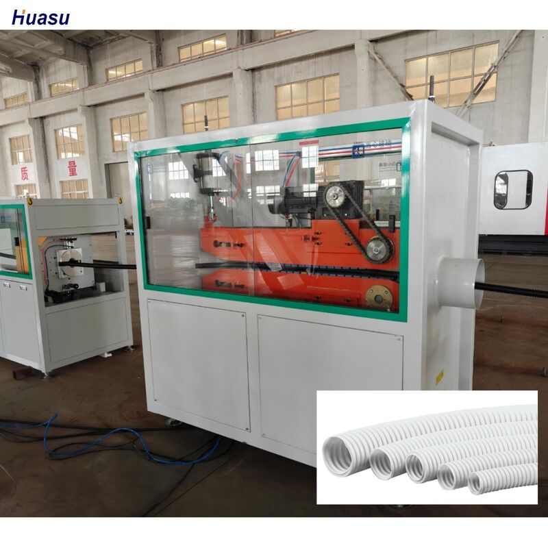Siemens Schneider Single Wall Corrugated Pipe Extrusion Line PLC Control Remote Control Peralatan tahan lama