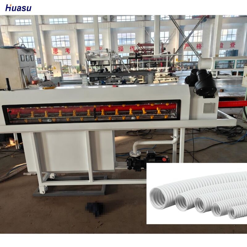 Siemens Schneider Single Wall Corrugated Pipe Extrusion Line PLC Control Remote Control Peralatan tahan lama