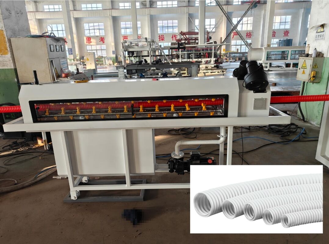 PLC Dengan Remote Control Single Wall Corrugated Pipe Extrusion Line Extruding Machine Dilengkapi dengan Relay Omron Untuk Produksi