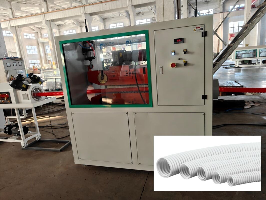 PLC Dengan Remote Control Single Wall Corrugated Pipe Extrusion Line Extruding Machine Dilengkapi dengan Relay Omron Untuk Produksi