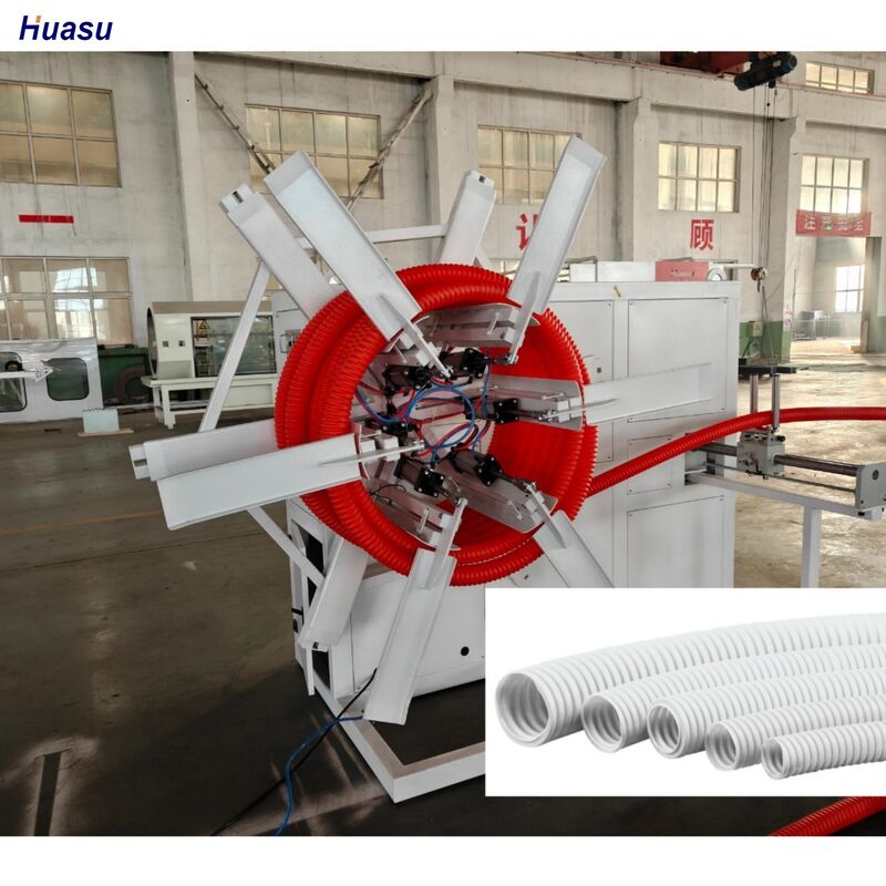 PLC Dengan Remote Control Single Wall Corrugated Pipe Extrusion Line Extruding Machine Dilengkapi dengan Relay Omron Untuk Produksi