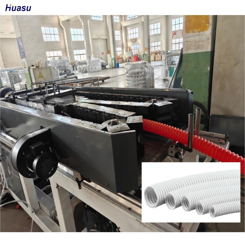 PLC Dengan Remote Control Single Wall Corrugated Pipe Extrusion Line Extruding Machine Dilengkapi dengan Relay Omron Untuk Produksi