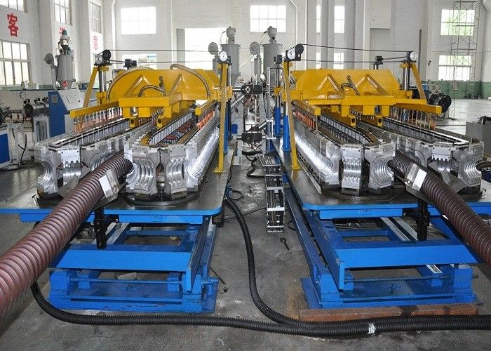 PE / PP Single Layer Spiral Pipe Extrusion Line, SBG63-250 Spiral Pipe Membuat Mesin