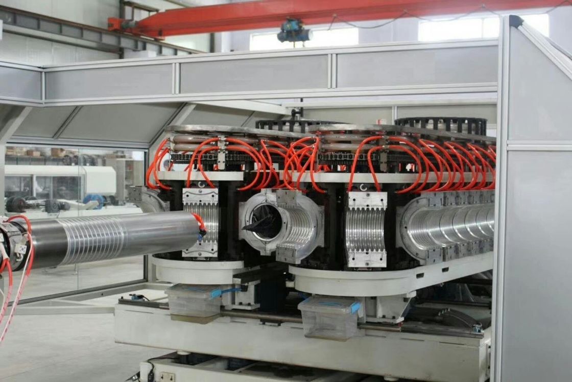 QingDao High Speed ​​DWC Pipe Extrusion Line / Garis Pipa Bergelombang Diameter Besar
