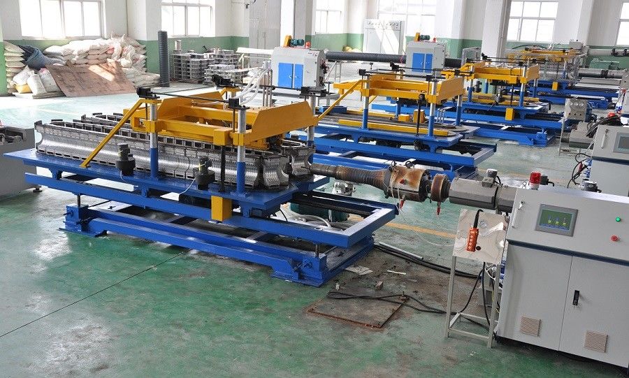 PE / PP Single Wall Corrugated Pipe Machine, Mesin Ekstrusi Pipa Bergelombang