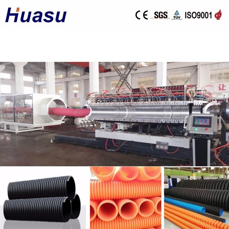 32mm-1600mm Inner Diameter Double Wall Corrugated Pipe Extrusion Line dengan Siemens PLC Control untuk Produktivitas Tinggi