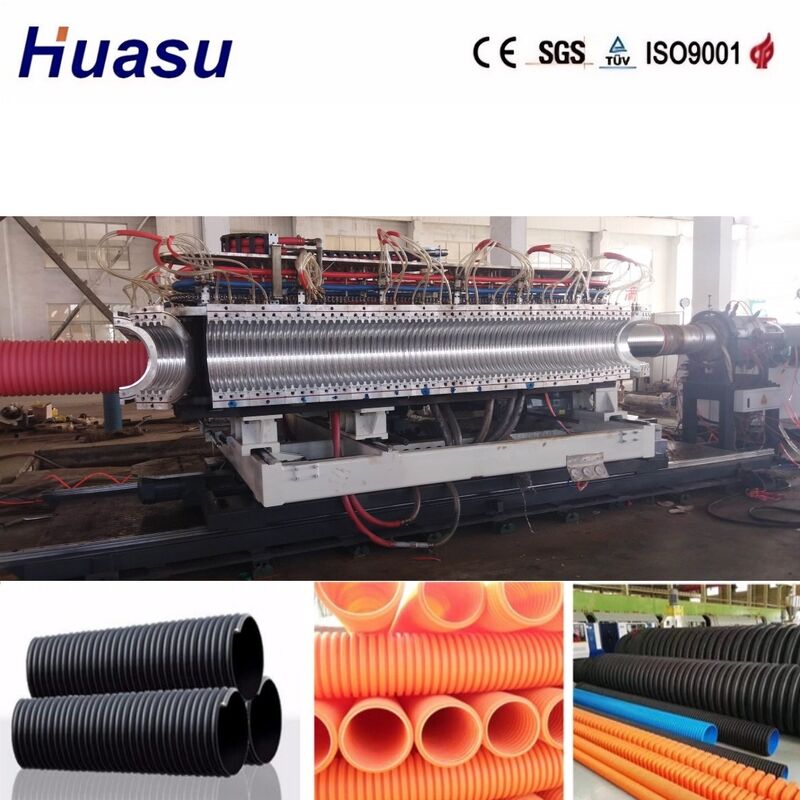 Double Wall Corrugated Pipe Extrusion Line with 32mm-1600mm Pipe Diameter, Siemens PLC Control, and Aluminium Alloy Mould for Durable Pipe Production