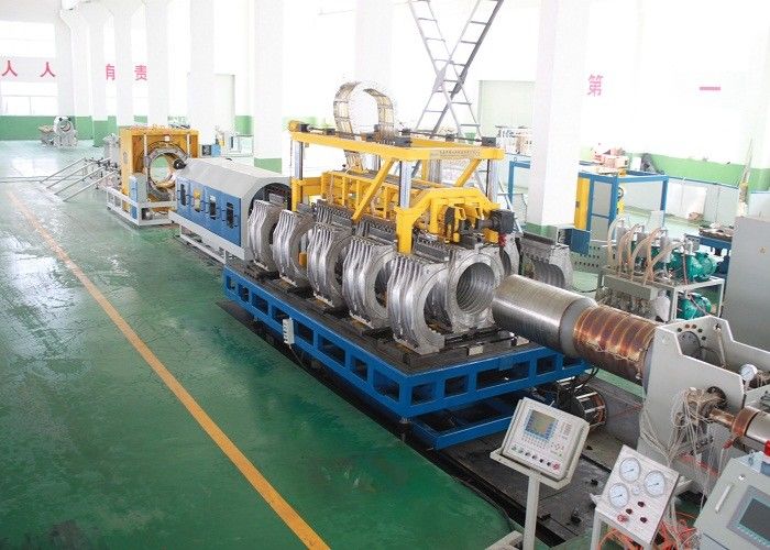HUASU PVC Pipa Ekstrusi Line PVC Double Wall Corrugated Pipe Production Machine