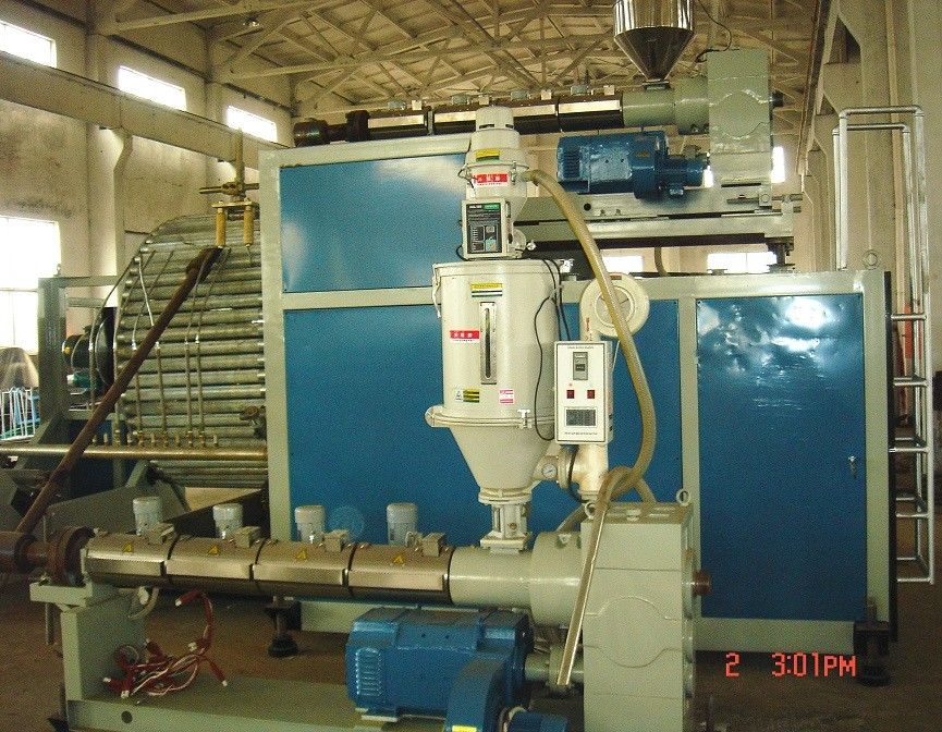 200-3000mm PE Hollowness Dinding Spiral Pipe Extruder / PE Diameter Besar Dinding Sprial Pipe Line