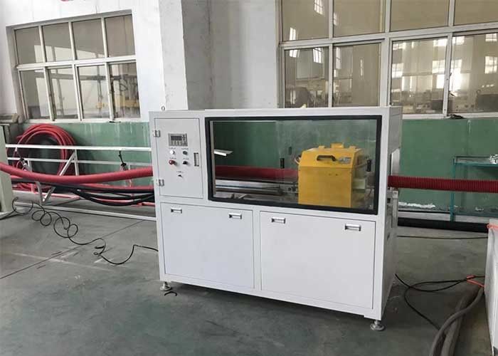 PP PE DWC Mesin Pembuat Pipa Bergelombang Pendingin Udara Mesin Extruder Pipa Plastik